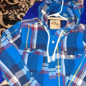 Hollister button down hoodie